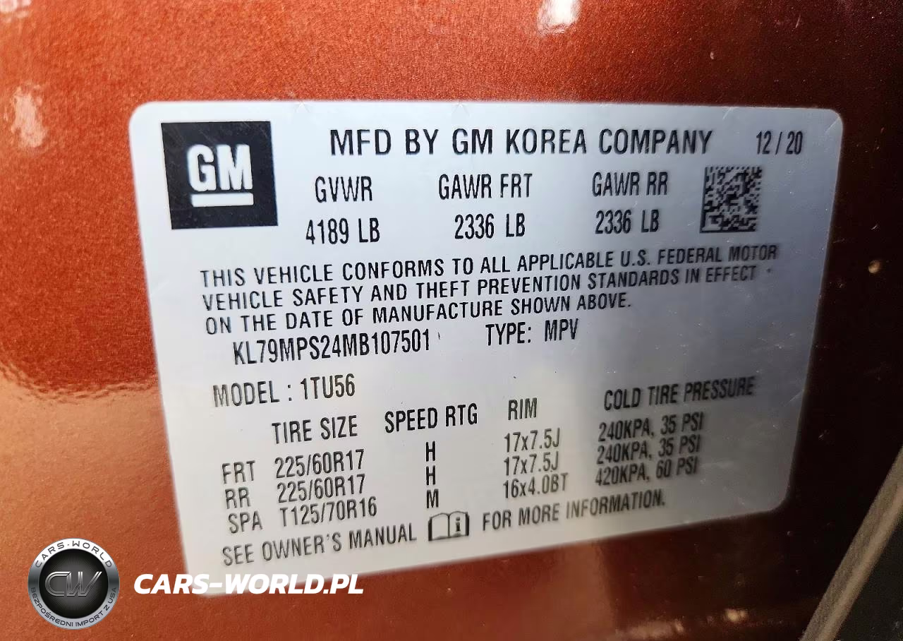 2021 Chevrolet Trailblazer Lt VIN:KL79MPS24MB107501 - 12
