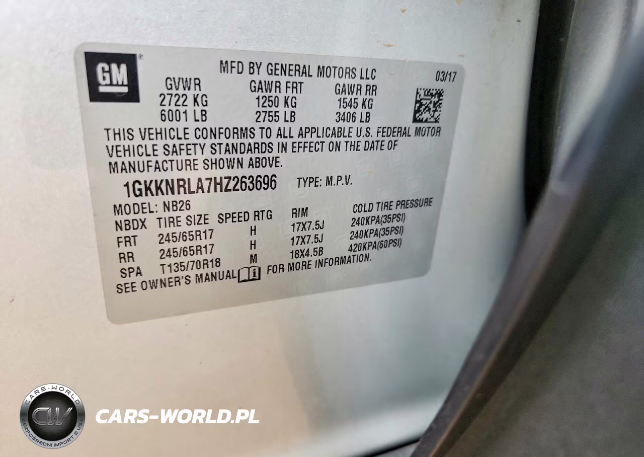 2017 GMC Acadia Sle VIN:1GKKNRLA7HZ263696 - 13
