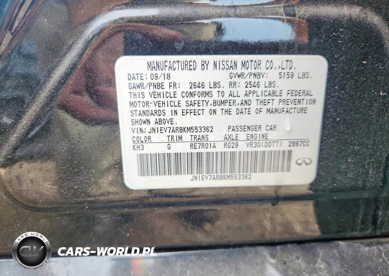 2019 Infiniti Q50 3.0T Luxe VIN:JN1EV7AR8KM553362 - 12