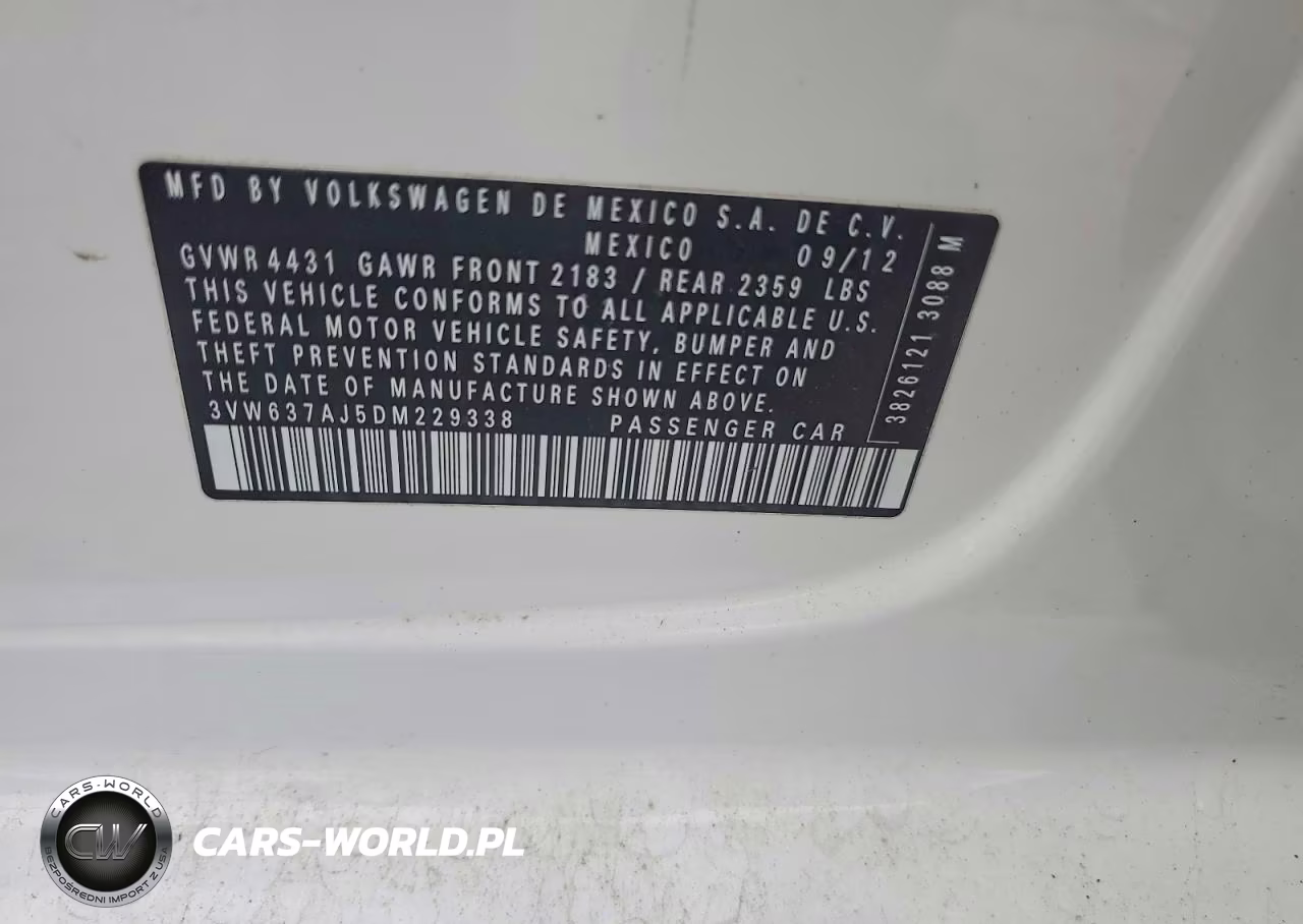 2013 Volkswagen Jetta Hybrid VIN:3VW637AJ5DM229338 - 13