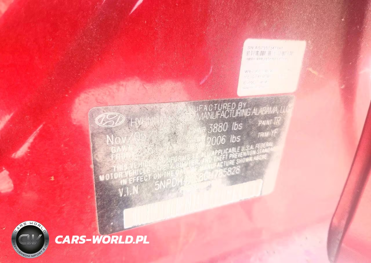 2016 Hyundai Elantra Se VIN:5NPDH4AE8GH785828 - 12