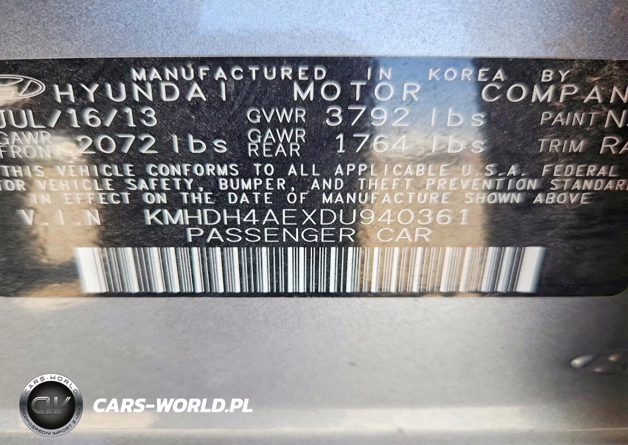 2013 Hyundai Elantra Gls VIN:KMHDH4AEXDU940361 - 14