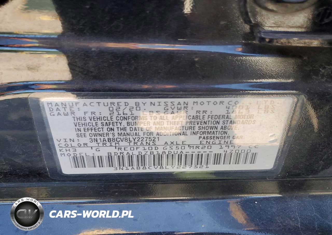 2020 Nissan Sentra Sv VIN:3N1AB8CV8LY227521 - 13