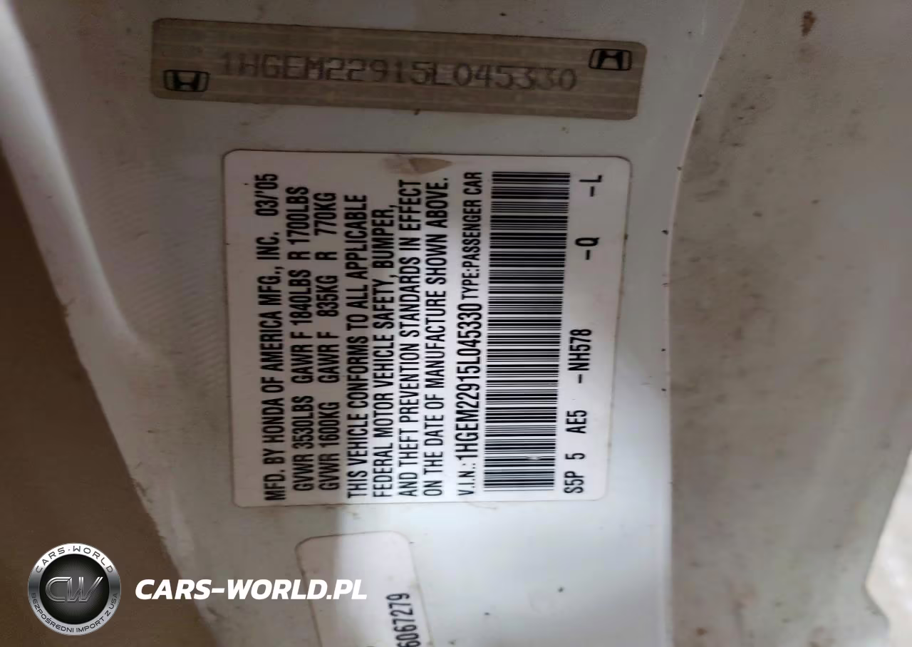 2005 Honda Civic Ex VIN:1HGEM22915L045330 - 12