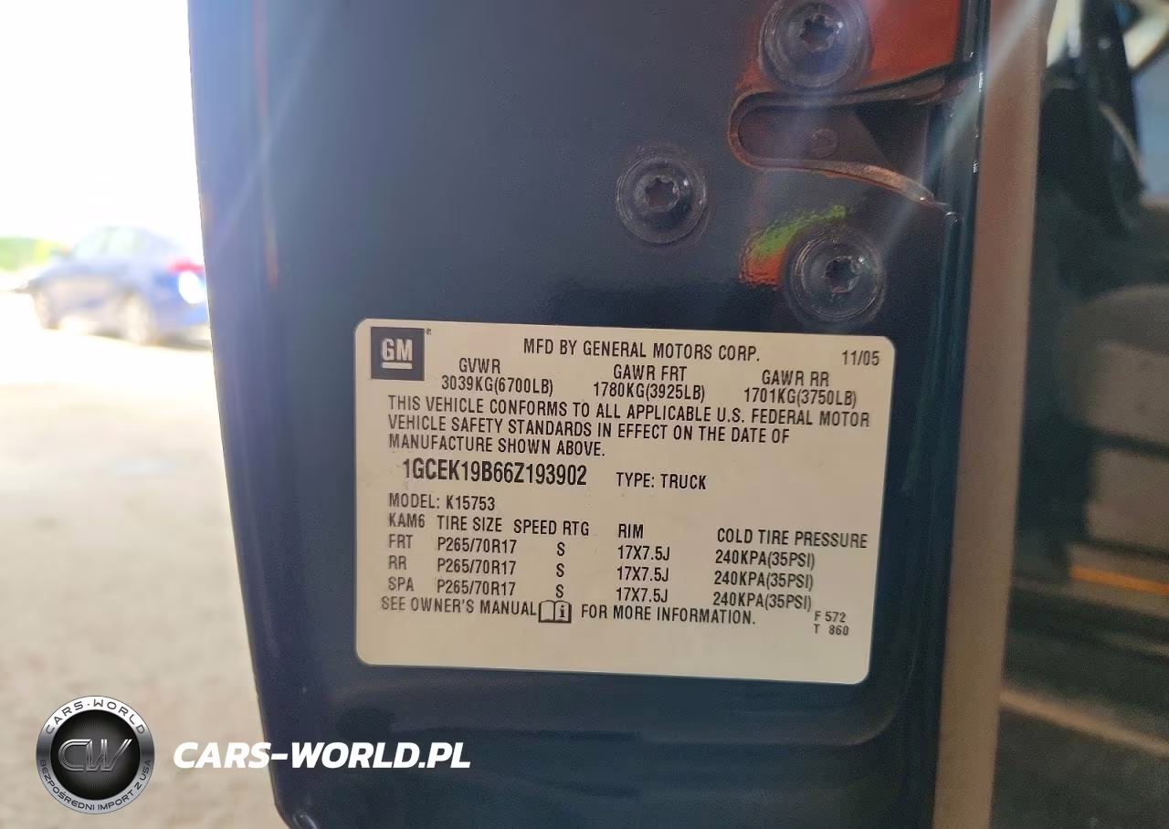 2006 Chevrolet Silverado K1500 VIN:1GCEK19B66Z193902 - 12