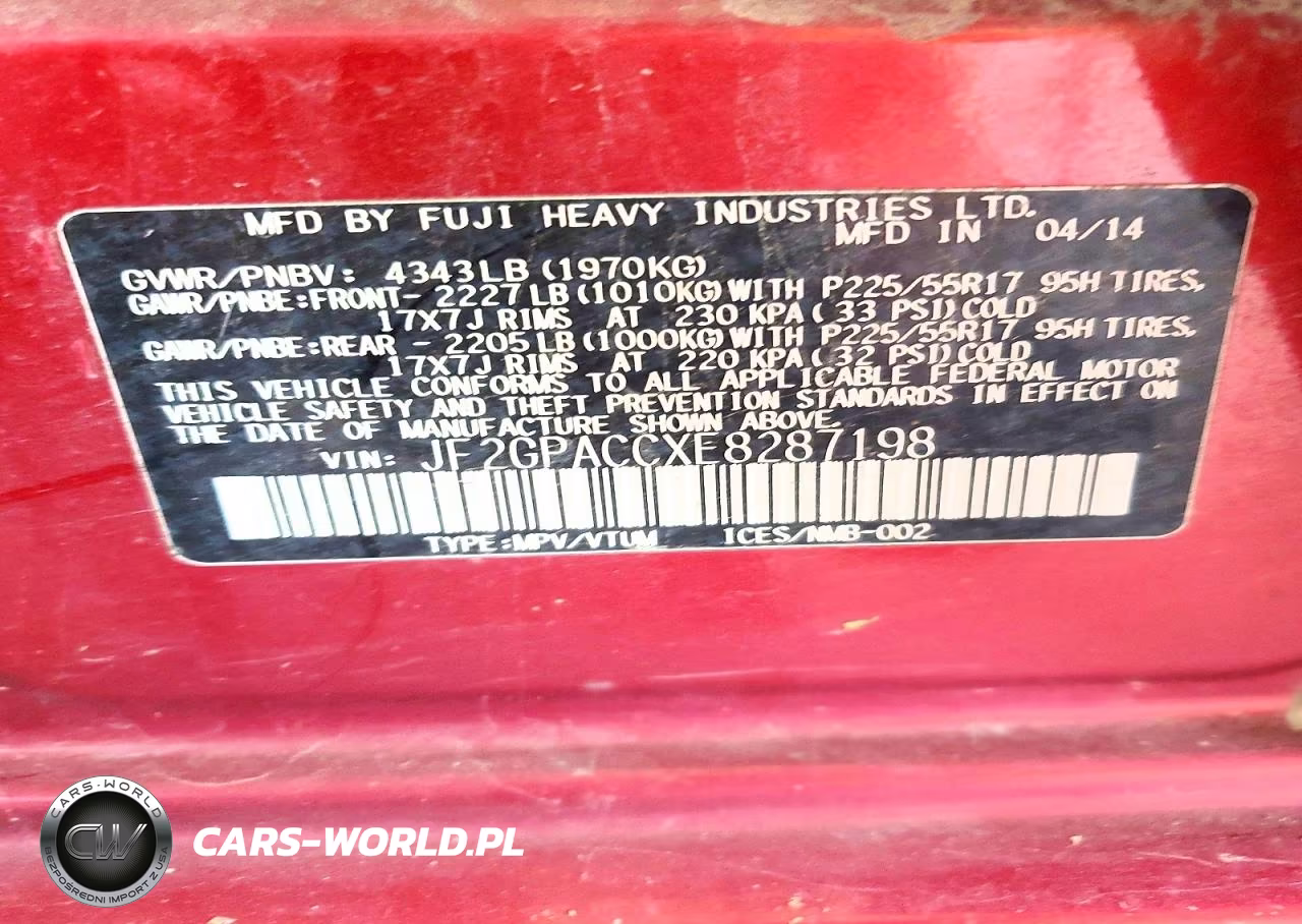 2014 Subaru Xv Crosstrek 2.0 Premium VIN:JF2GPACCXE8287198 - 12