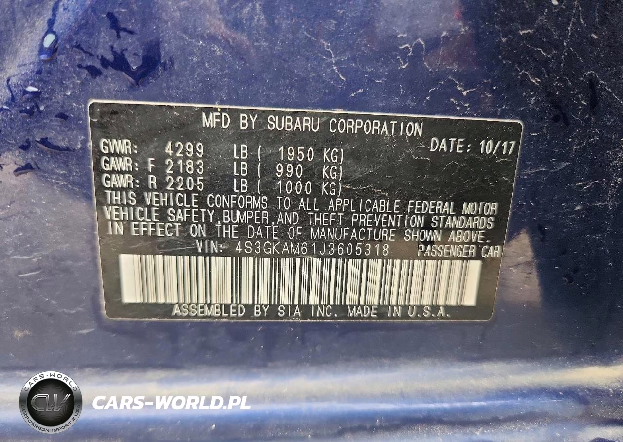 2018 Subaru Impreza Sport VIN:4S3GKAM61J3605318 - 12