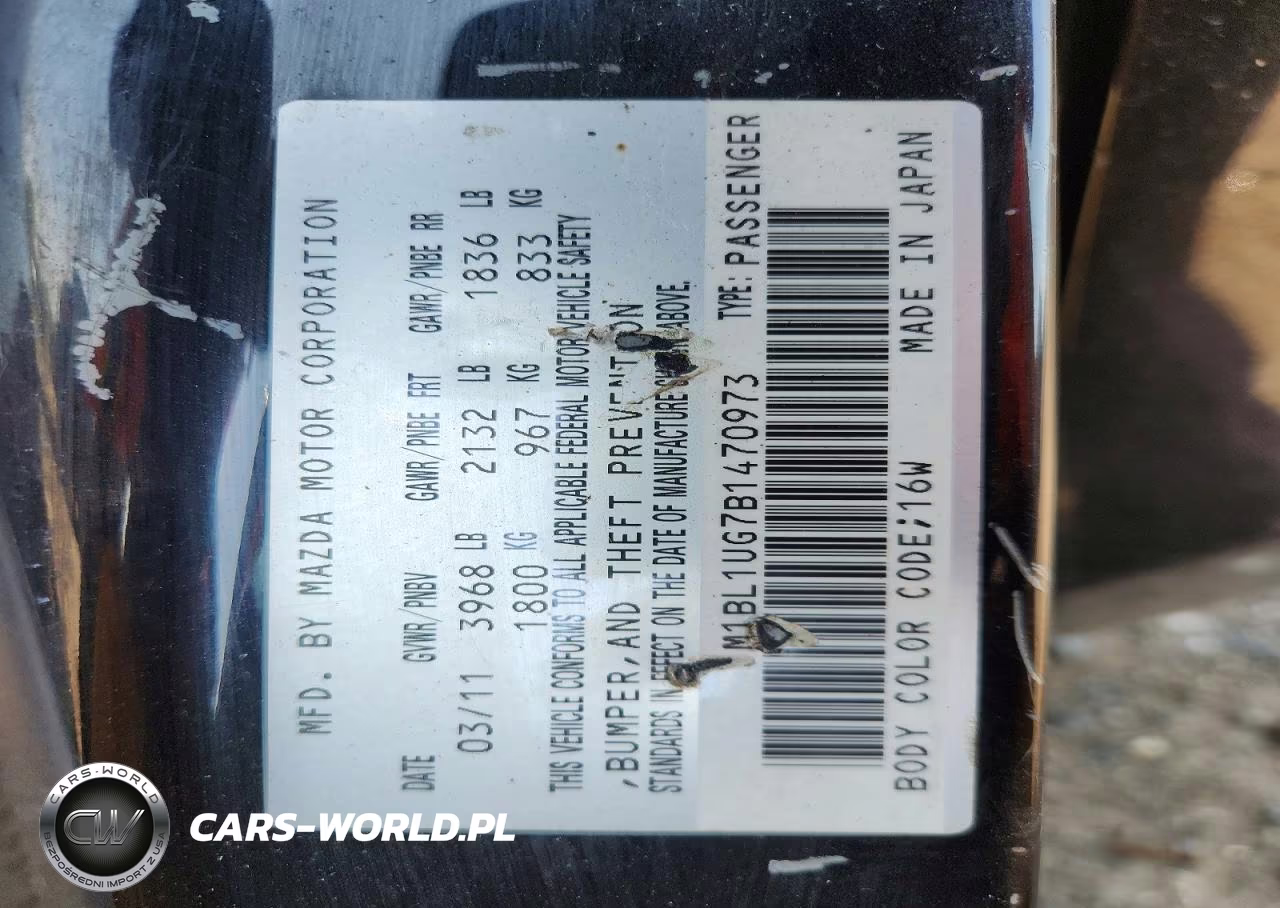 2011 Mazda 3 I VIN:JM1BL1UG7B1470973 - 13