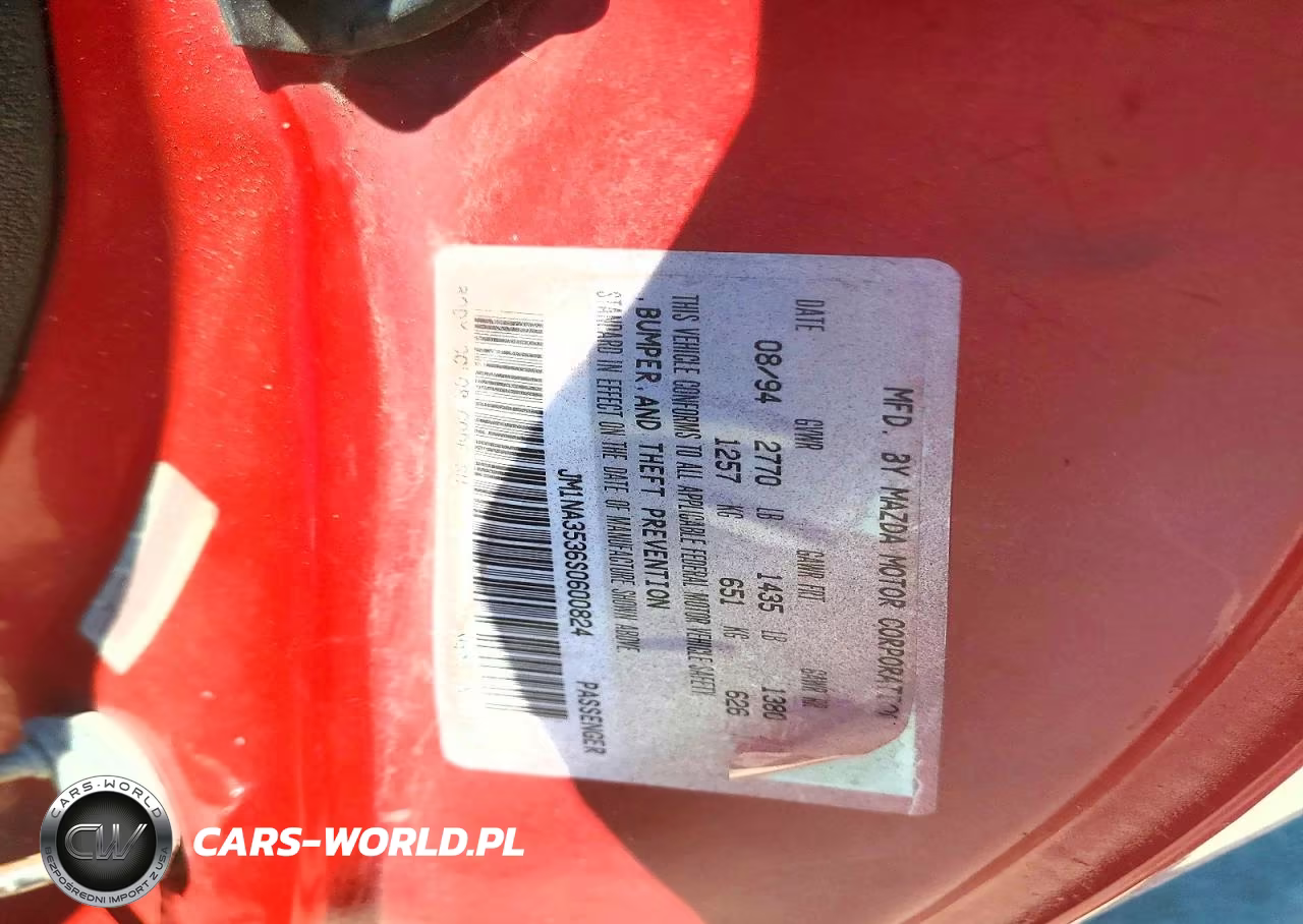 1995 Mazda Mx-5 Miata VIN:JM1NA3536S0600824 - 12