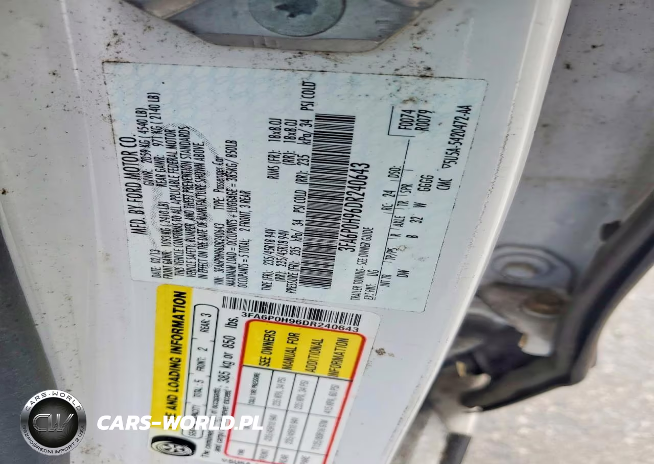 2013 Ford Fusion Se VIN:3FA6P0H96DR240643 - 12