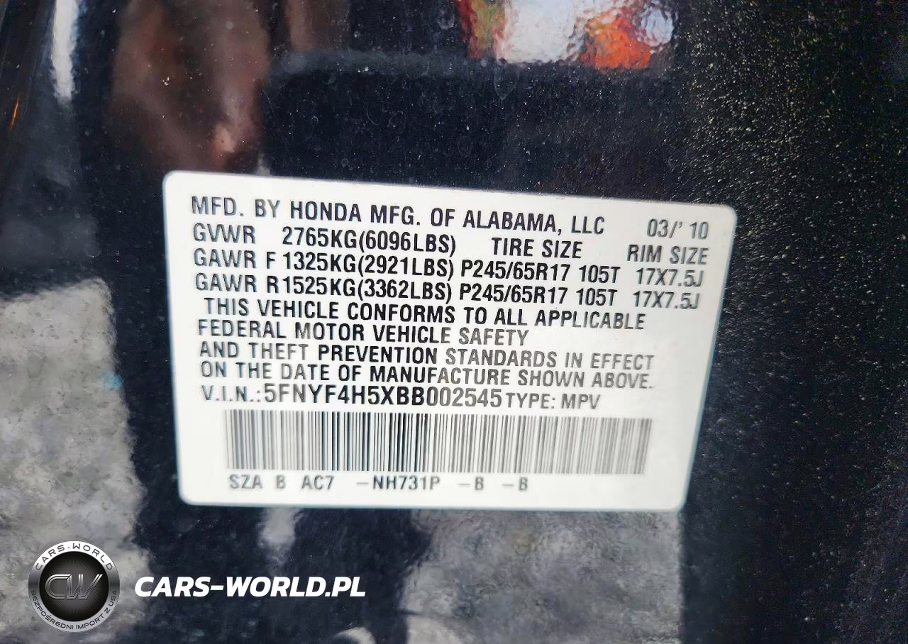 2011 Honda Pilot Exl VIN:5FNYF4H5XBB002545 - 13