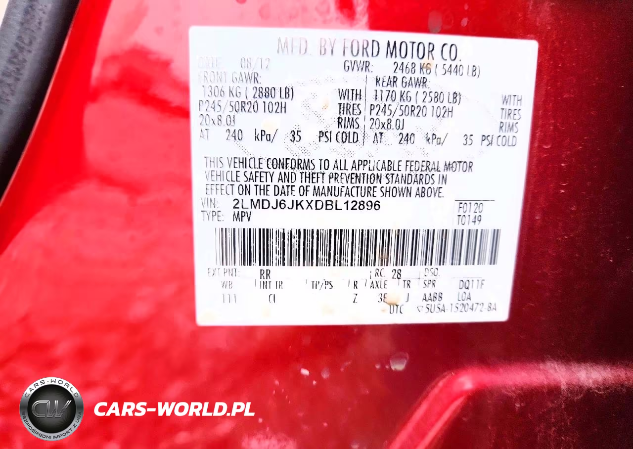 2013 Lincoln Mkx VIN:2LMDJ6JKXDBL12896 - 13