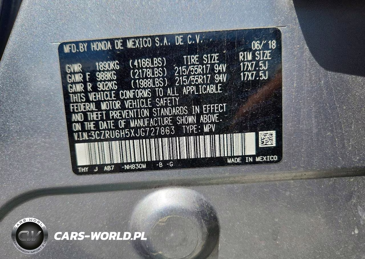 2018 Honda Hr-V Ex VIN:3CZRU6H5XJG727863 - 13