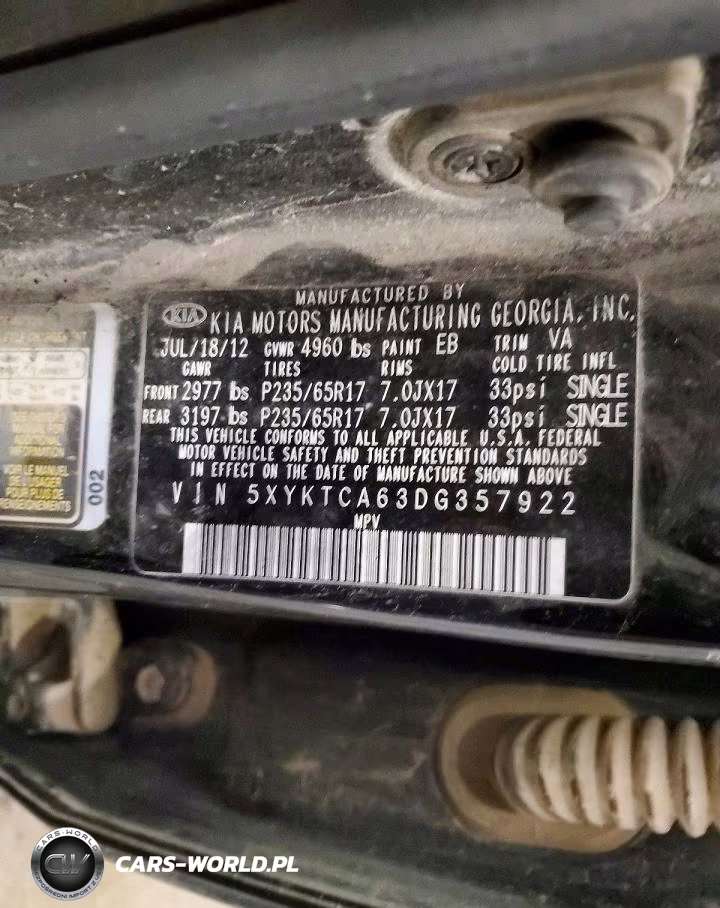 2013 Kia Sorento Lx VIN:5XYKTCA63DG357922 - 13