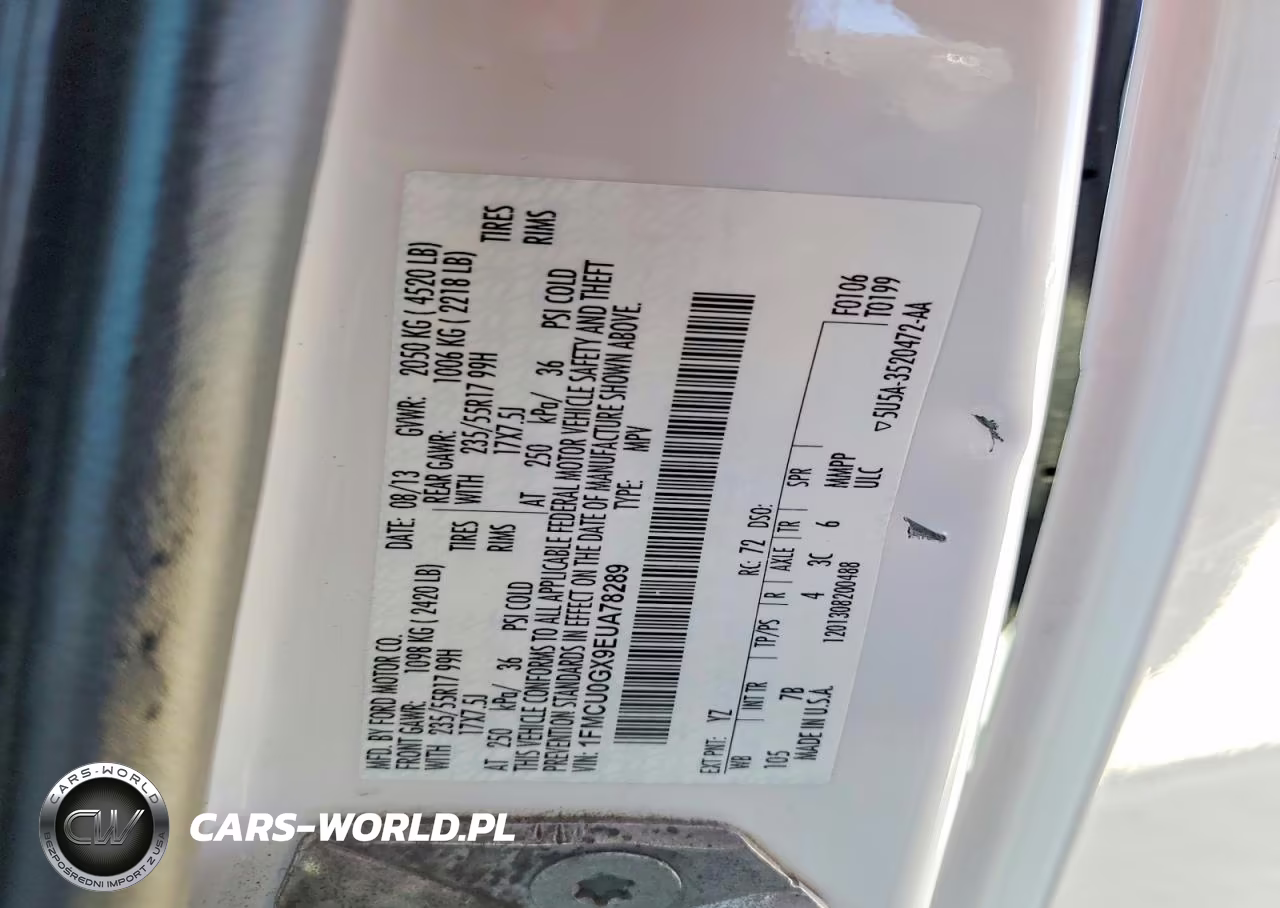 2014 Ford Escape Se VIN:1FMCU0GX9EUA78289 - 12