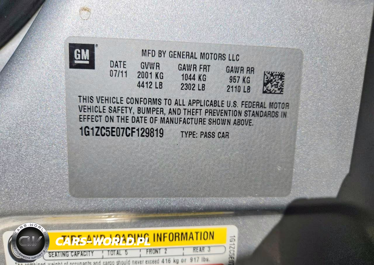 2012 Chevrolet Malibu 1Lt VIN:1G1ZC5E07CF129819 - 13