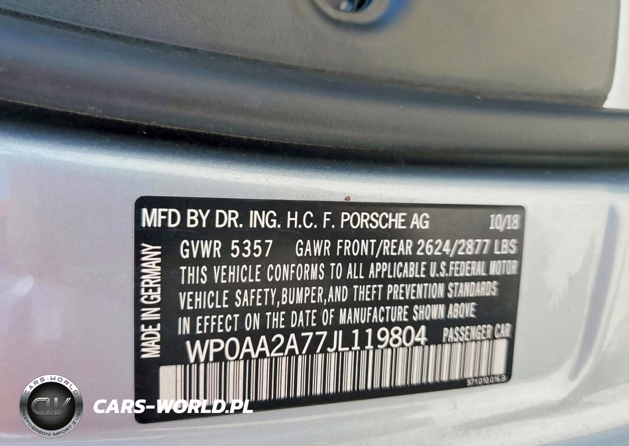 2018 Porsche Panamera 4 VIN:WP0AA2A77JL119804 - 12