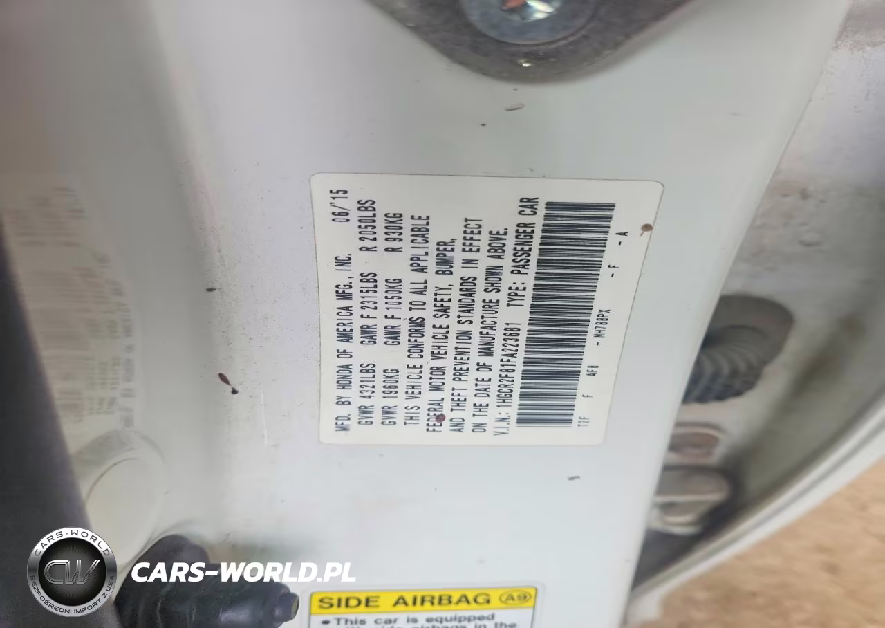 2015 Honda Accord Exl VIN:1HGCR2F81FA223681 - 12