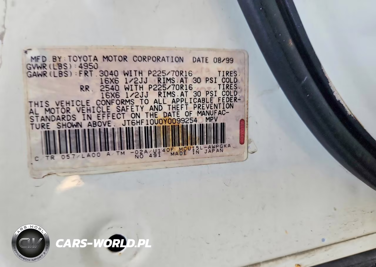 2000 Lexus Rx 300 VIN:JT6HF10U0Y0099254 - 12