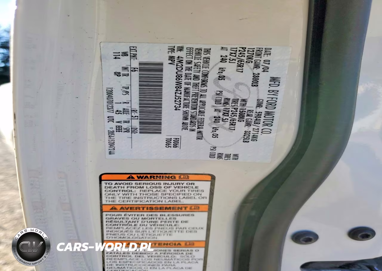 2004 Mercury Mountaineer VIN:4M2DU86W84ZJ52734 - 14