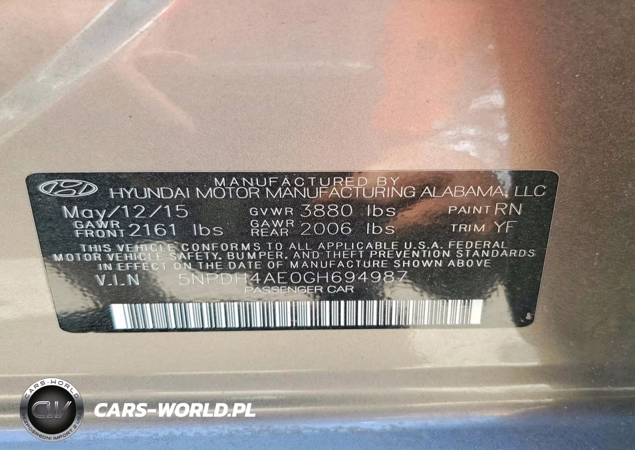 2016 Hyundai Elantra Se VIN:5NPDH4AE0GH694987 - 13