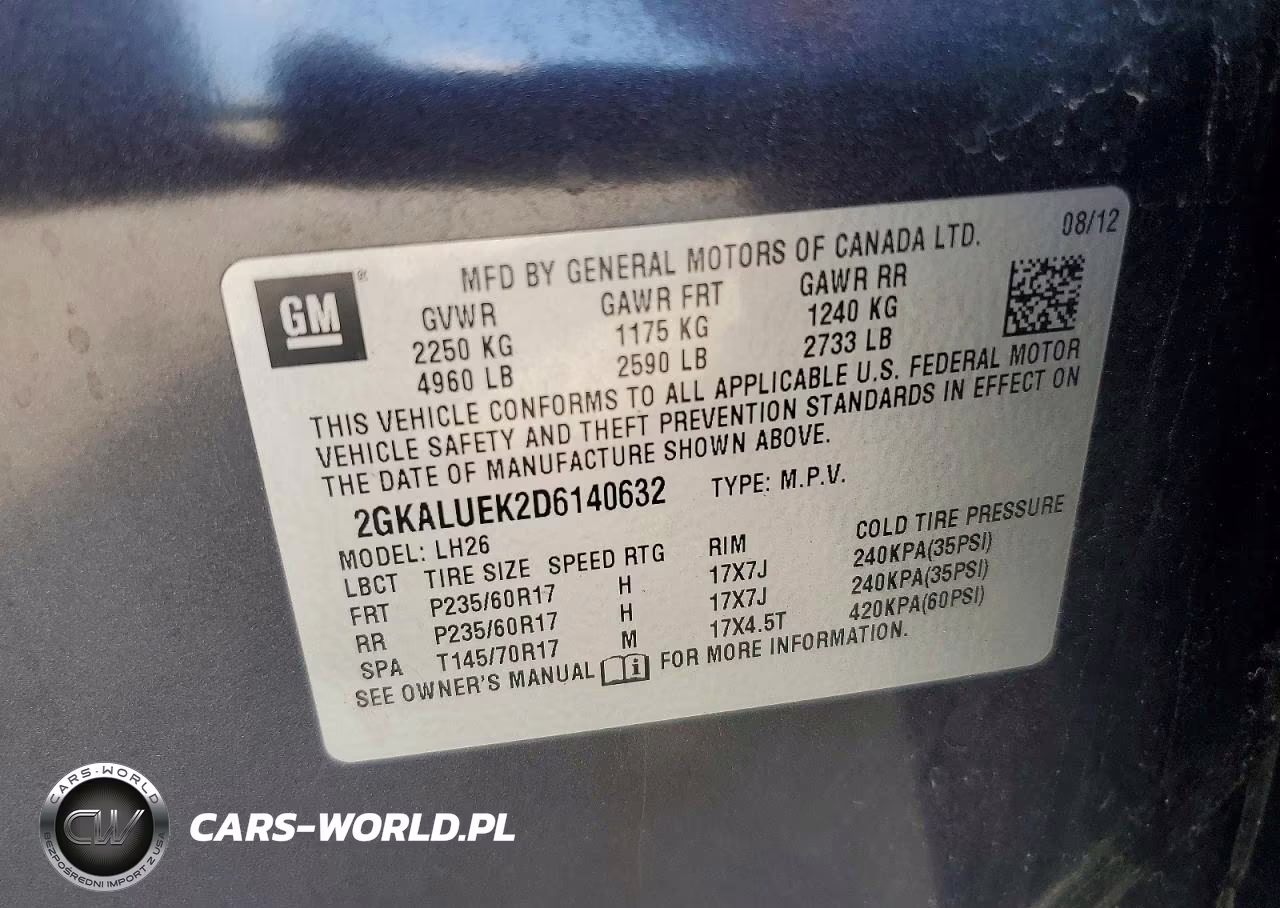 2013 GMC Terrain Slt VIN:2GKALUEK2D6140632 - 12
