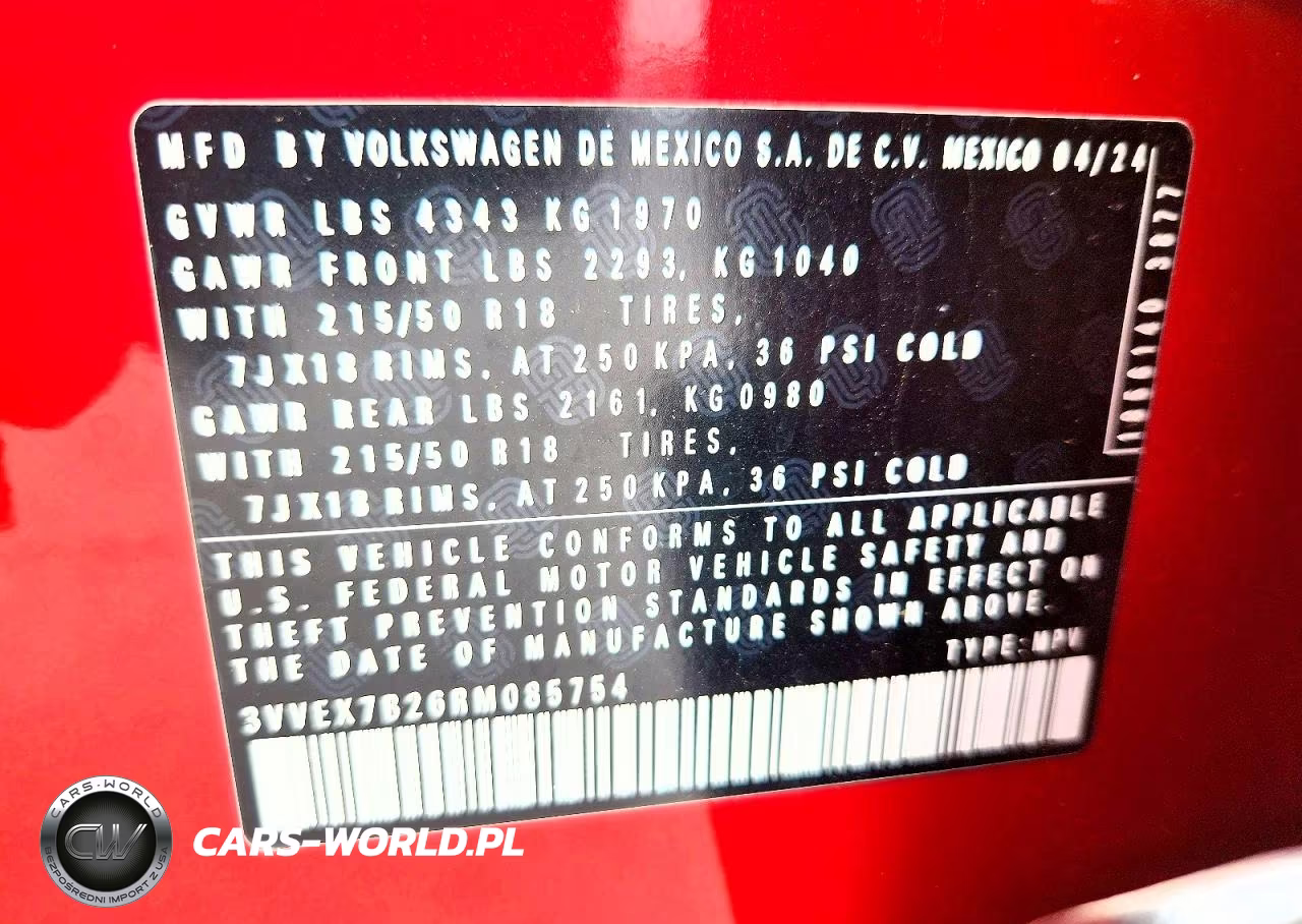2024 Volkswagen Taos Se VIN:3VVEX7B26RM085754 - 12