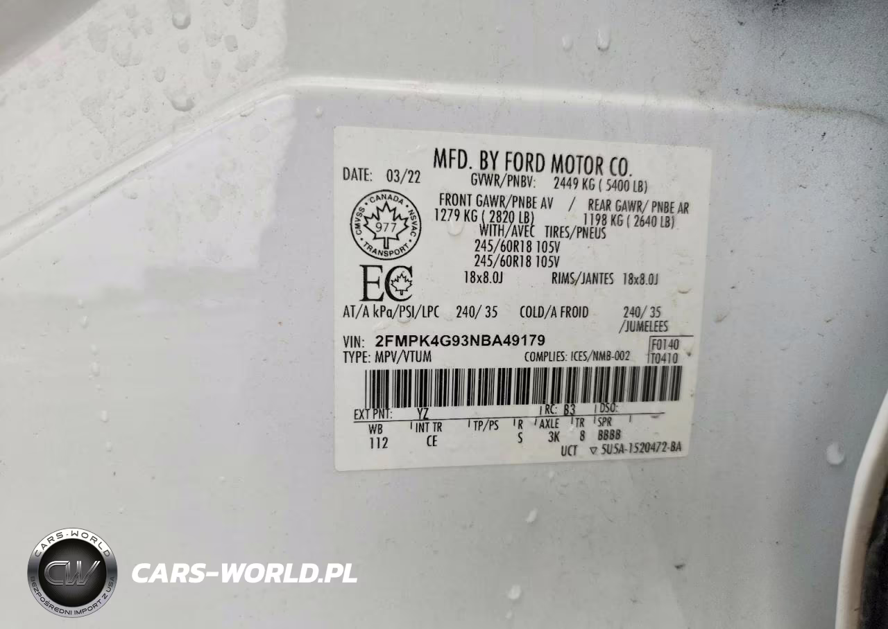 2022 Ford Edge Se VIN:2FMPK4G93NBA49179 - 13