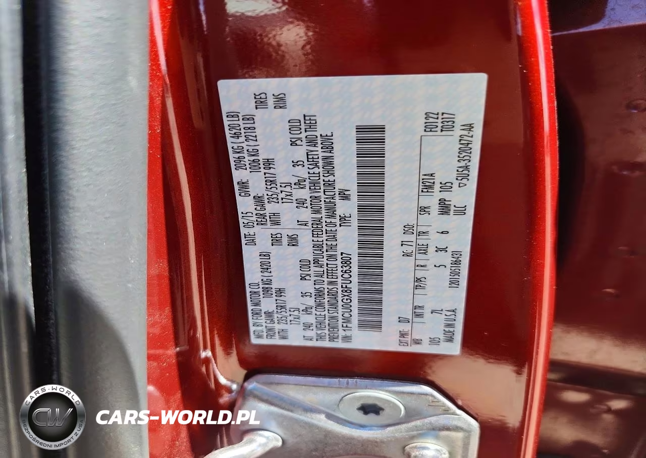 2015 Ford Escape Se VIN:1FMCU0GX8FUC63807 - 12