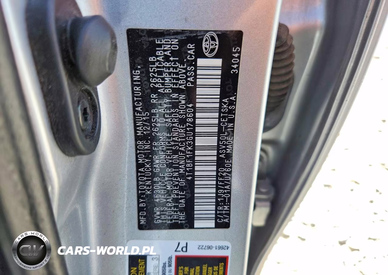 2016 Toyota Camry Se VIN:4T1BF1FK3GU178604 - 12