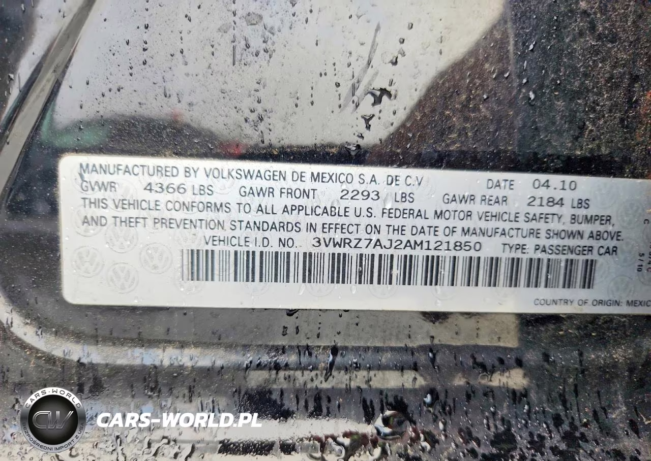 2010 Volkswagen Jetta Se VIN:3VWRZ7AJ2AM121850 - 12