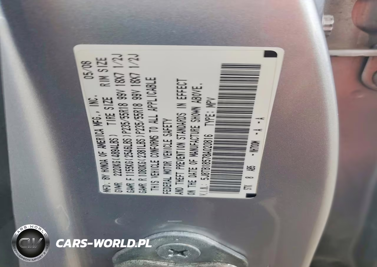 2008 Acura Rdx Technology VIN:5J8TB18578A020816 - 13