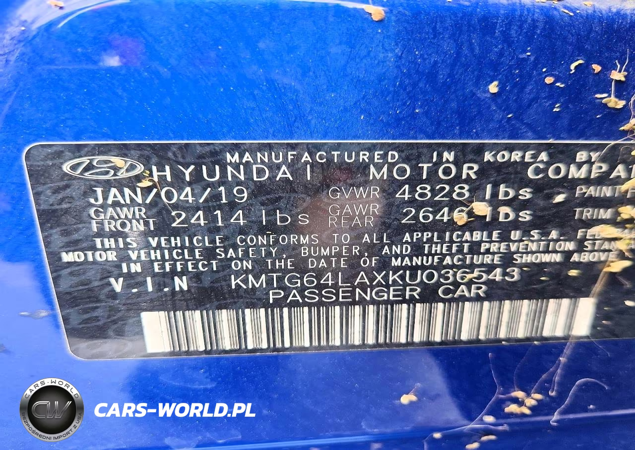 2019 Genesis G70 Advanced VIN:KMTG64LAXKU036543 - 12