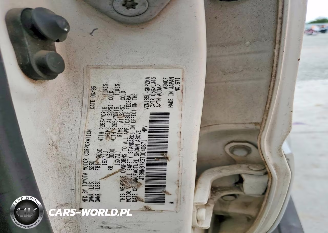1996 Toyota 4 Runner VIN:JT3HN87R3T0040671 - 13