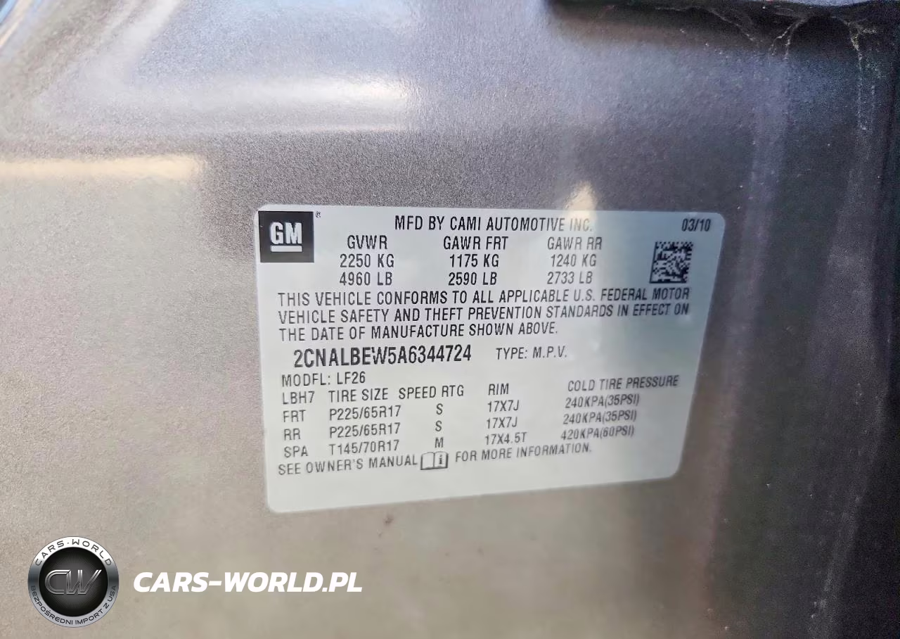 2010 Chevrolet Equinox Ls VIN:2CNALBEW5A6344724 - 13