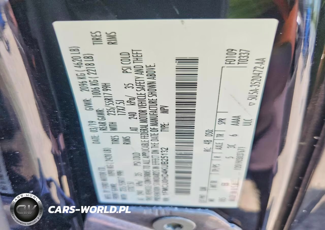 2019 Ford Escape Sel VIN:1FMCU0HD4KUB25132 - 13