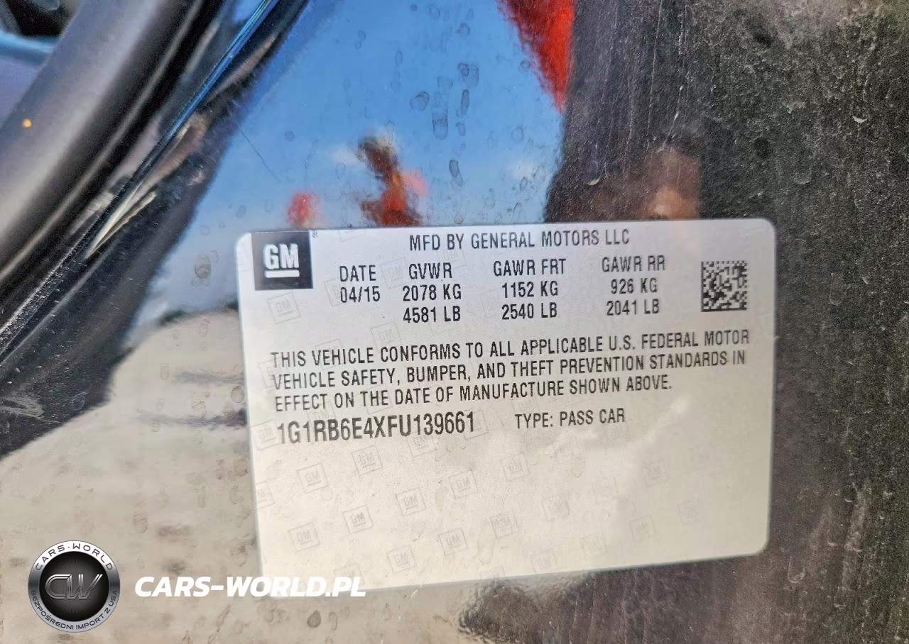 2015 Chevrolet Volt VIN:1G1RB6E4XFU139661 - 12