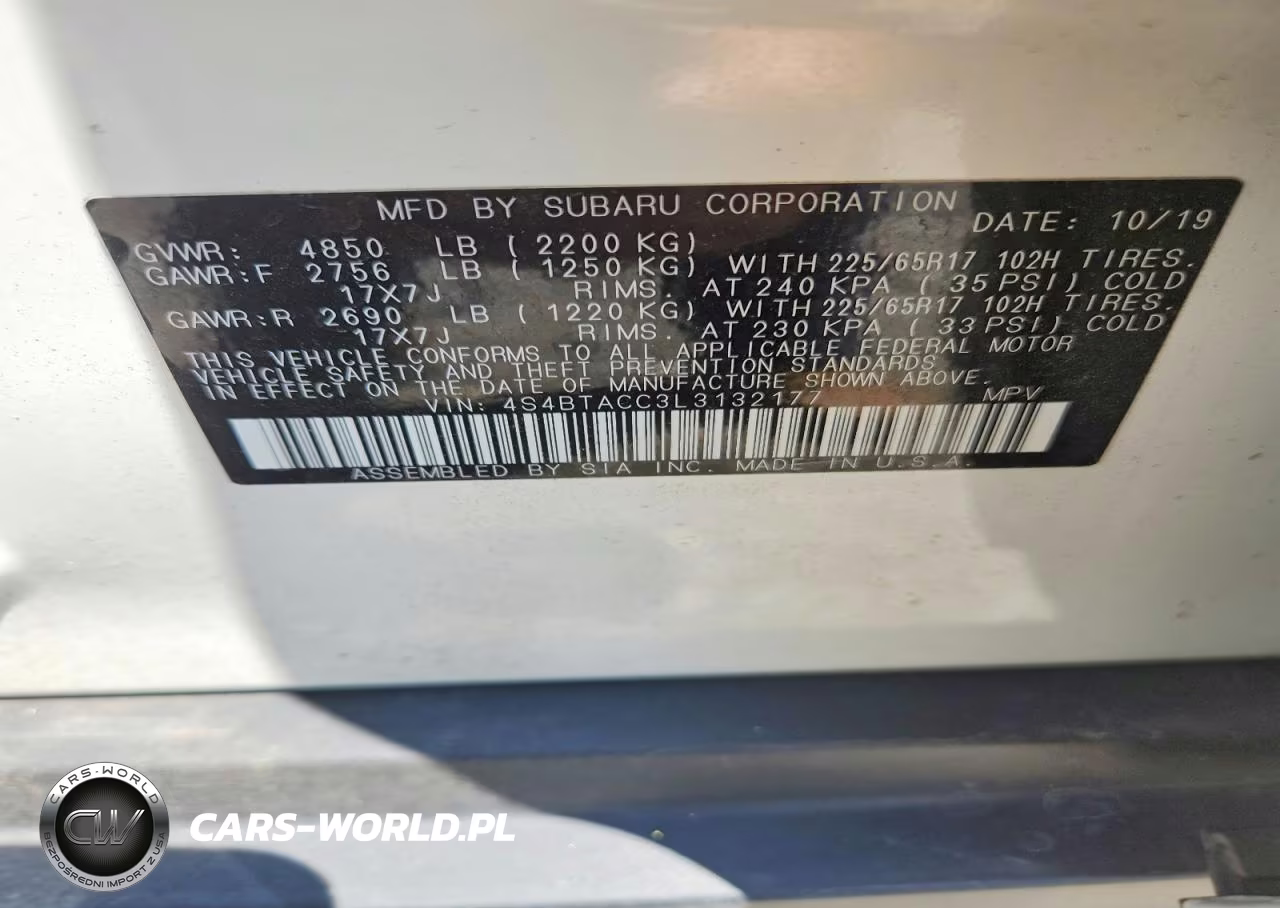 2020 Subaru Outback Premium VIN:4S4BTACC3L3132177 - 14