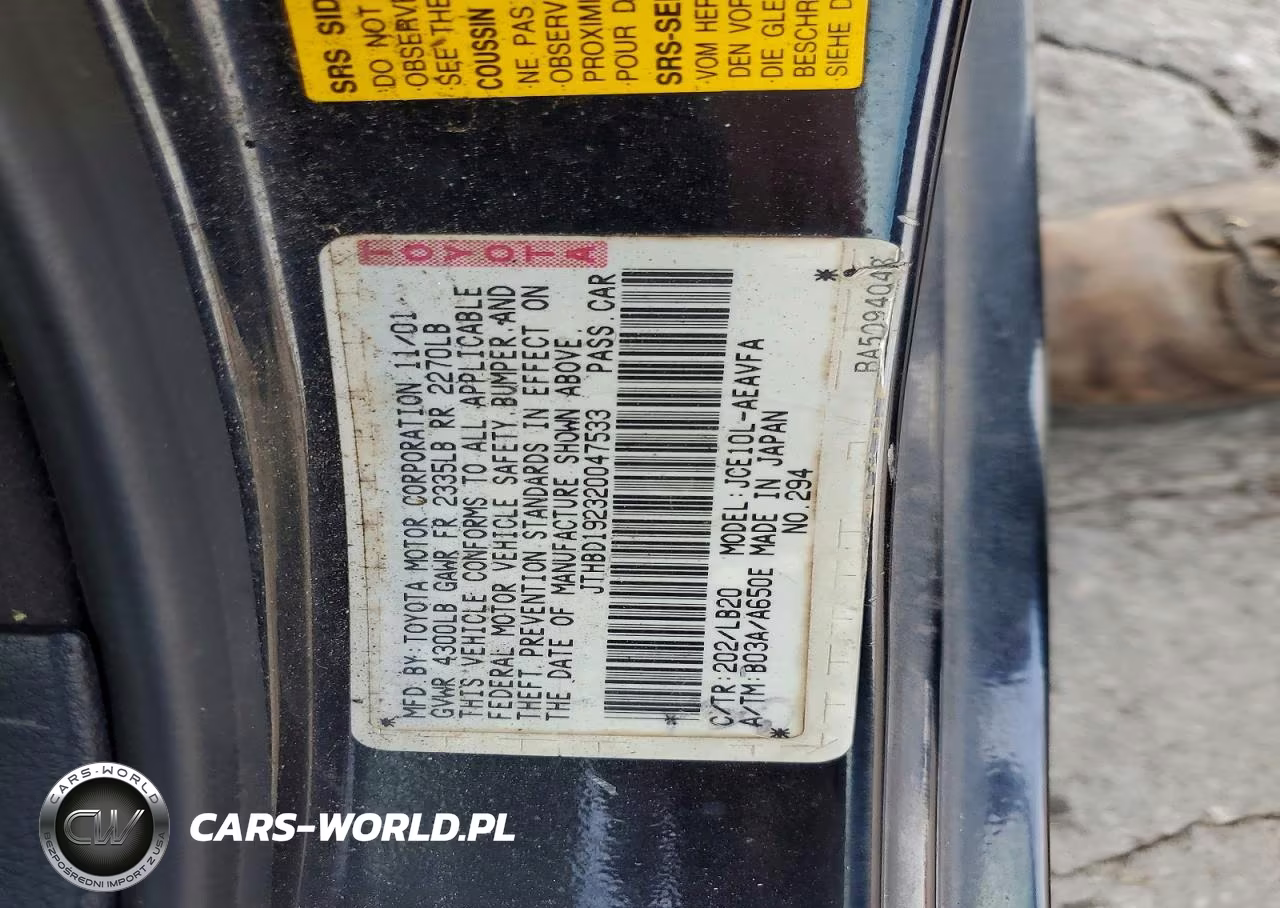 2002 Lexus Is 300 Base VIN:JTHBD192320047533 - 12