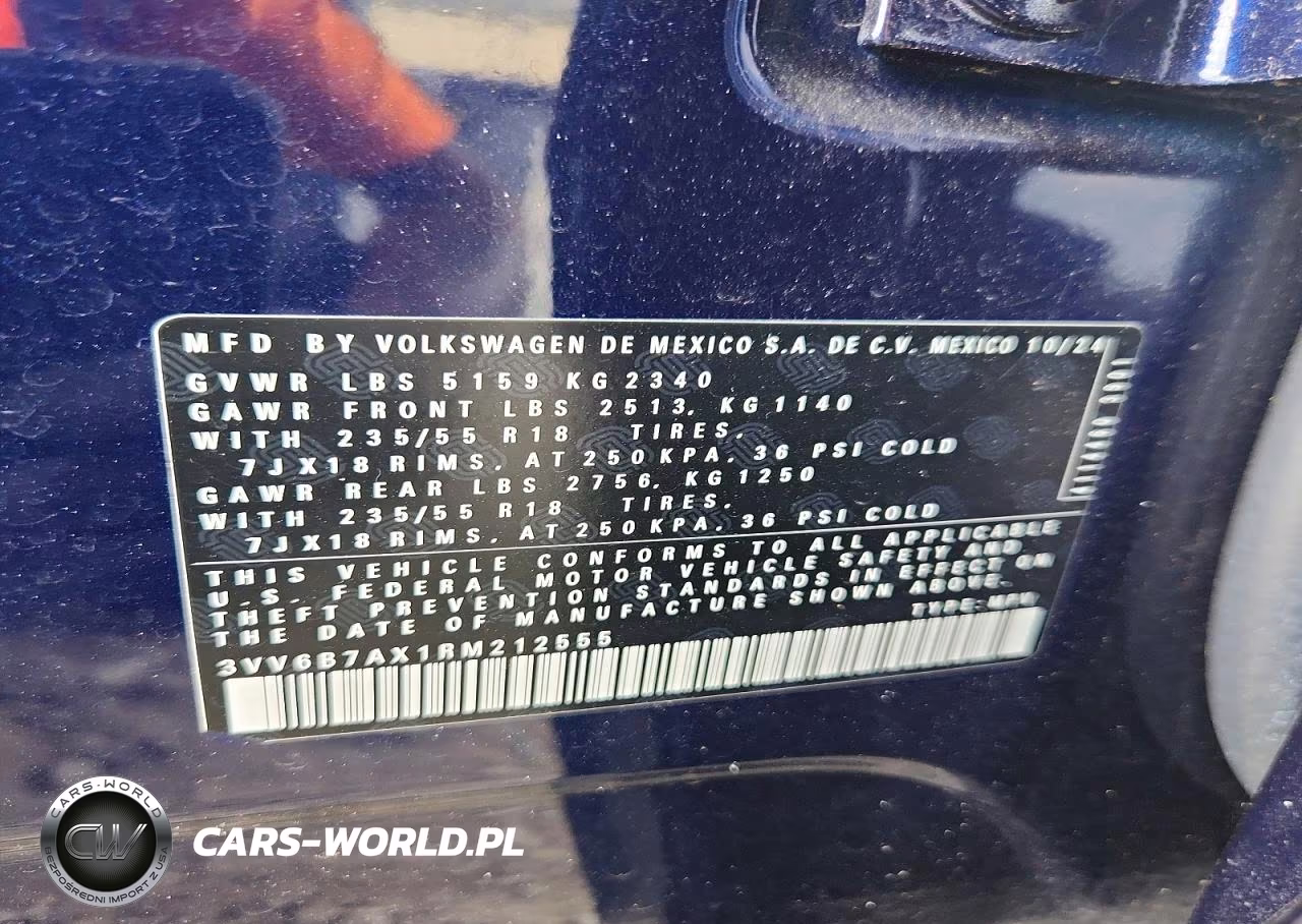 2024 Volkswagen Tiguan Wolfsburg VIN:3VV6B7AX1RM212555 - 14