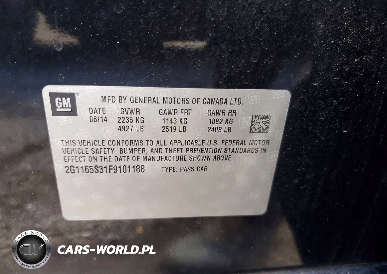 2015 Chevrolet Impala Ltz VIN:2G1165S31F9101188 - 12