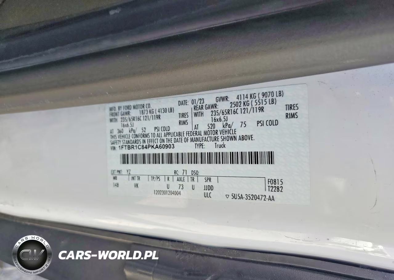 2023 Ford Transit 250 Delivery Van VIN:1FTBR1C84PKA60903 - 13