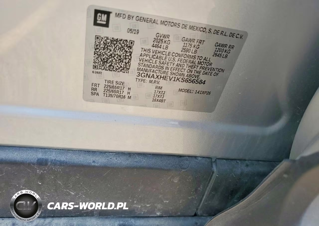 2019 Chevrolet Equinox Ls VIN:3GNAXHEV1KS656584 - 14