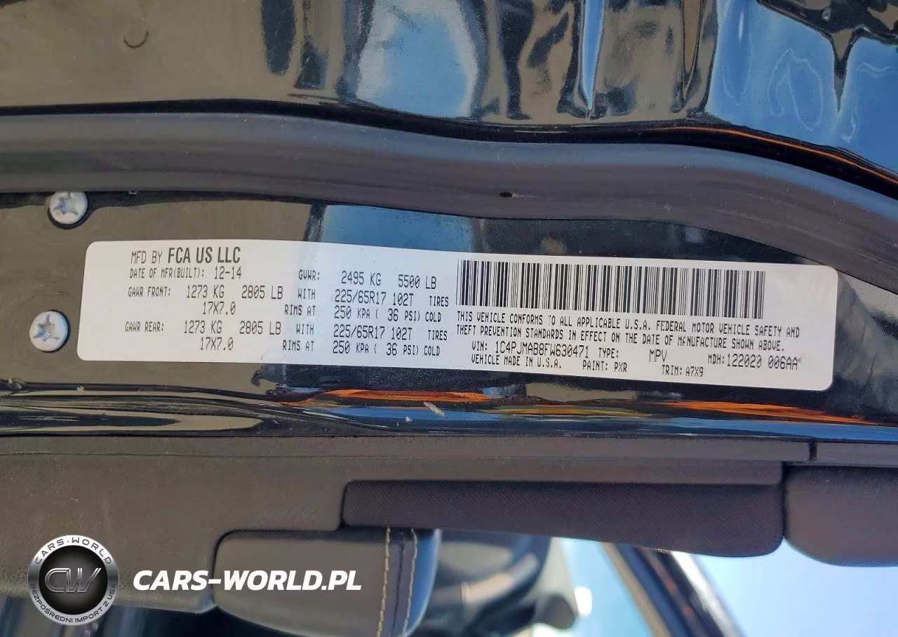 2015 Jeep Cherokee Sport VIN:1C4PJMAB8FW630471 - 13