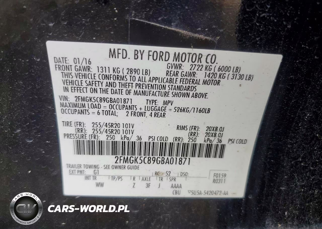2016 Ford Flex Sel VIN:2FMGK5C89GBA01871 - 13