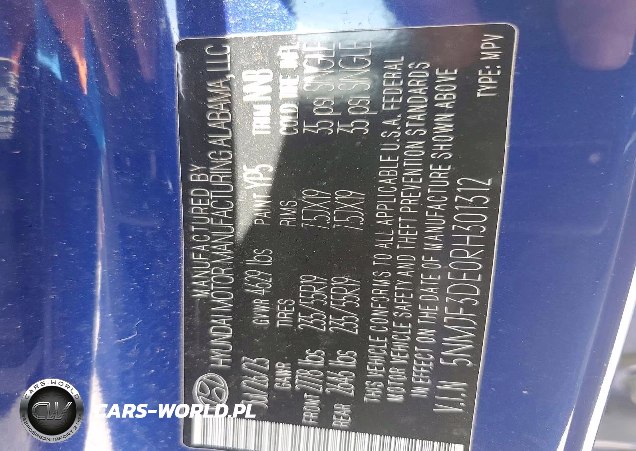 2024 Hyundai Tucson Sel VIN:5NMJF3DE0RH301312 - 12