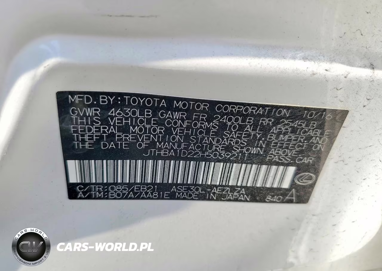 2017 Lexus Is 200T VIN:JTHBA1D22H5039211 - 13