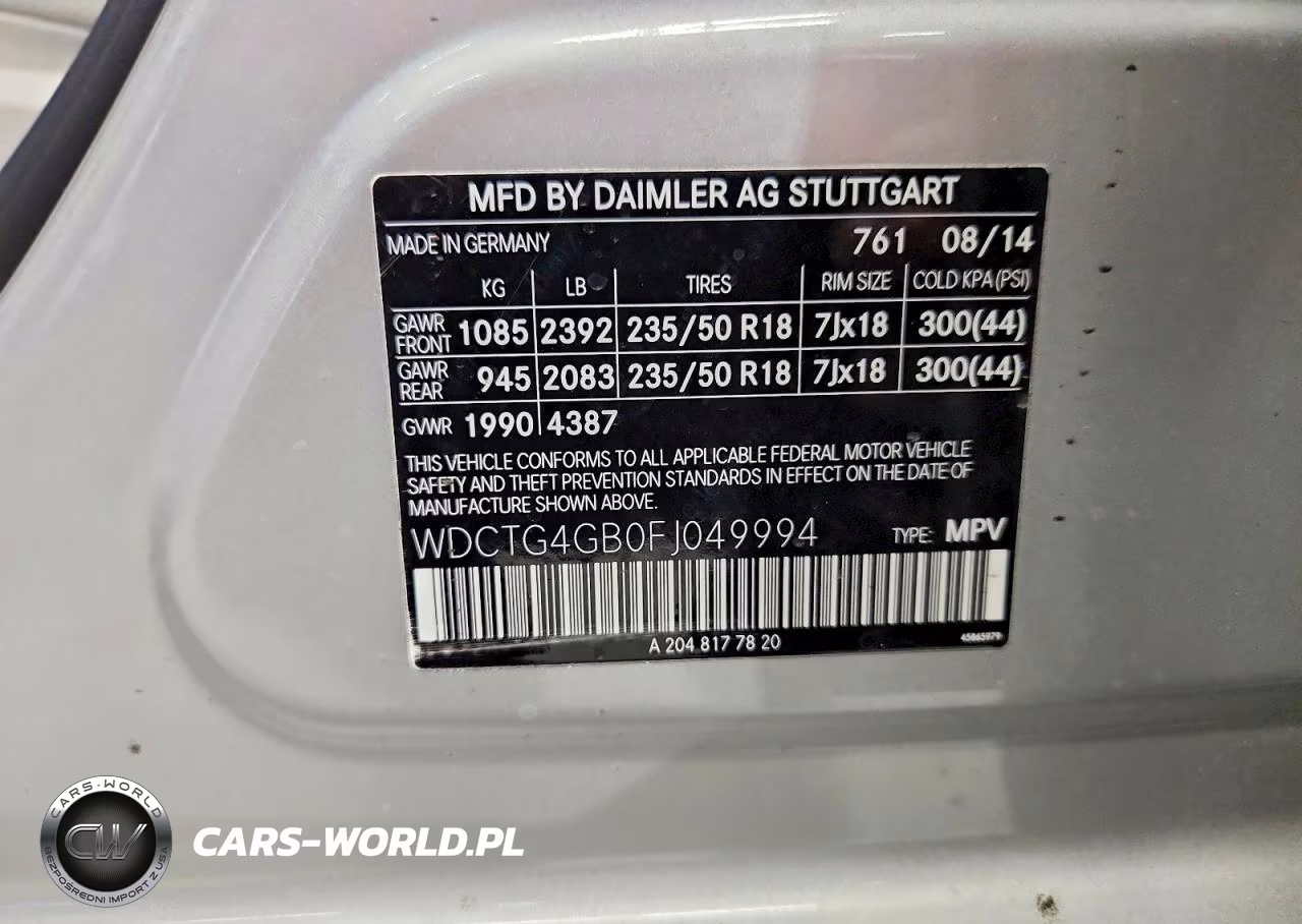 2015 Mercedes-Benz Gla 250 4Matic VIN:WDCTG4GB0FJ049994 - 13
