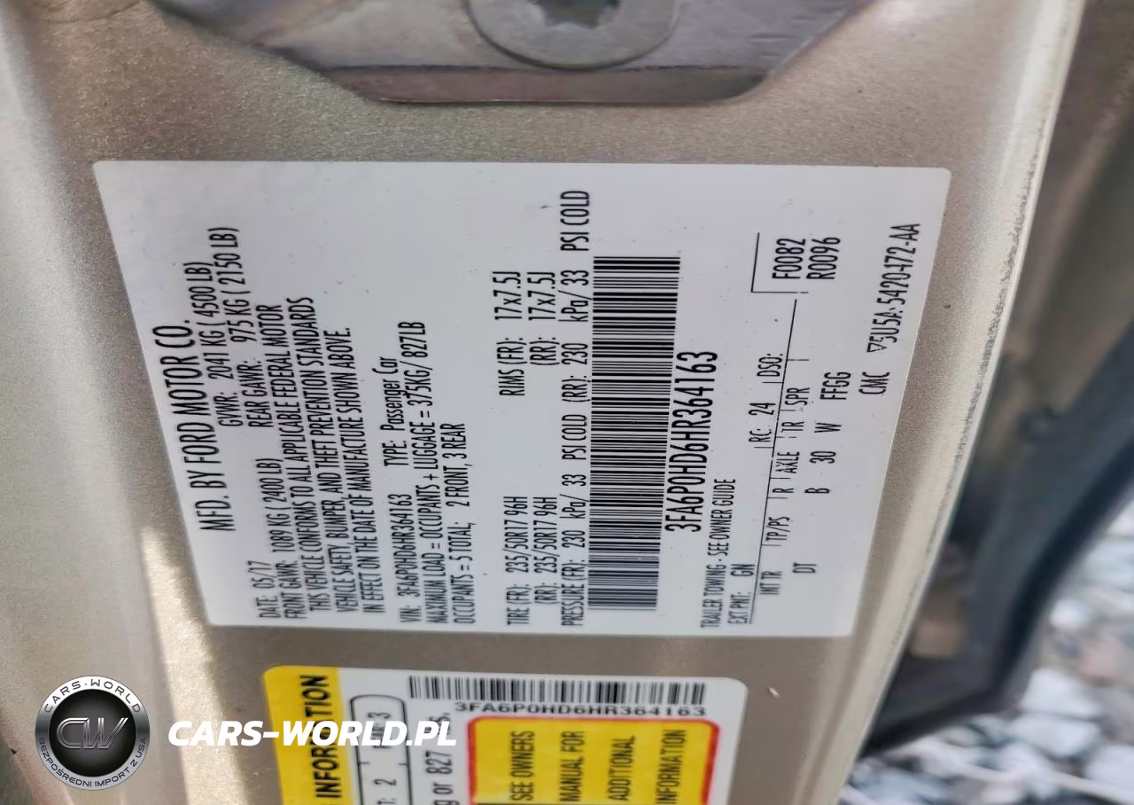2017 Ford Fusion Se VIN:3FA6P0HD6HR364163 - 12