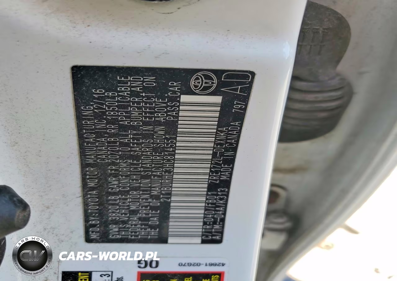 2017 Toyota Corolla Le VIN:2T1BURHE3HC814551 - 12